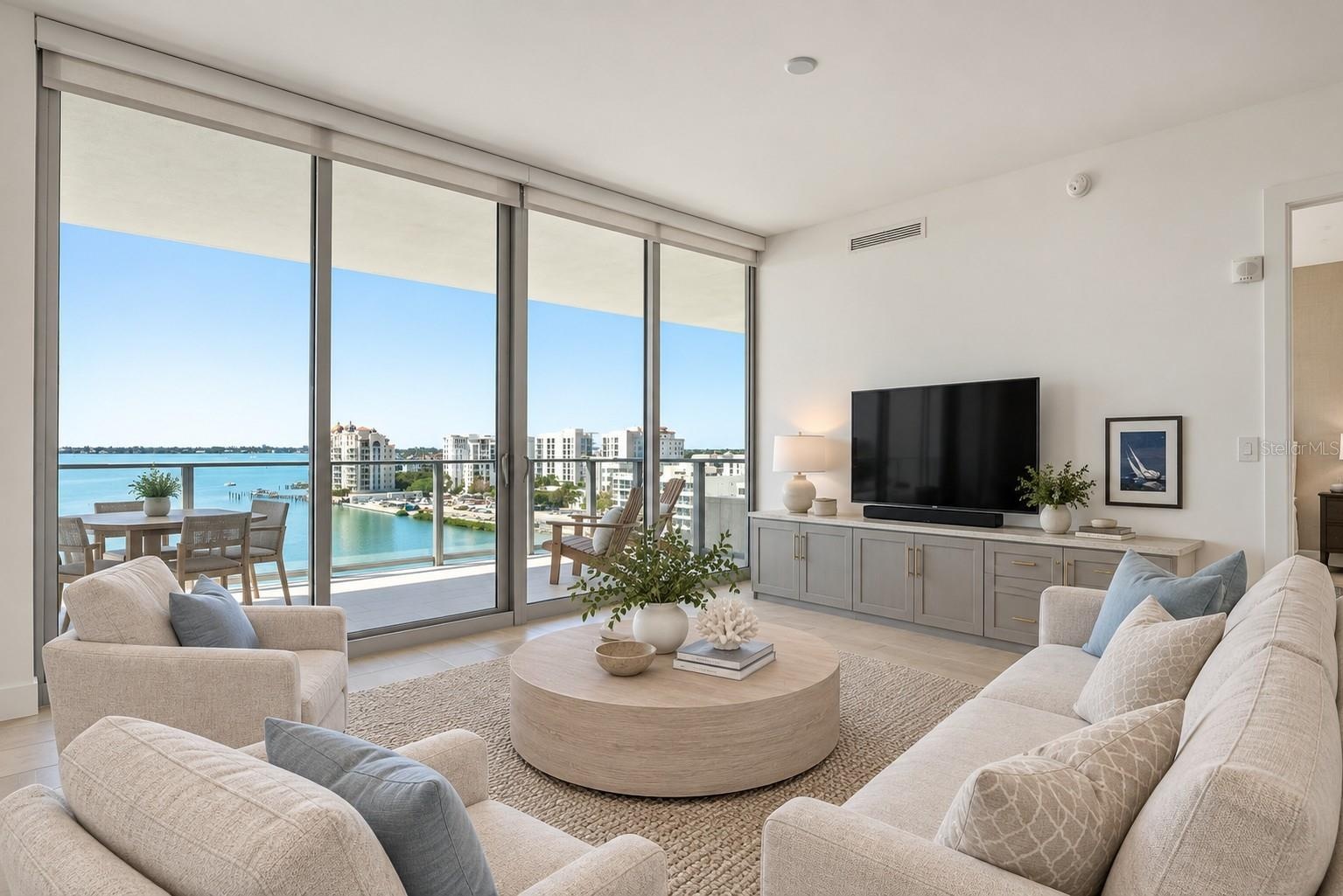 Virtually Stage- Living Room Southern Views