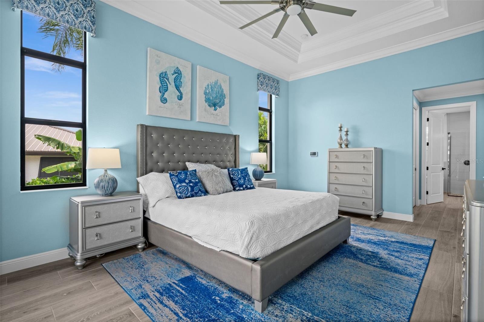 Spacious primary suite with huge walk in closet and ensuite bath