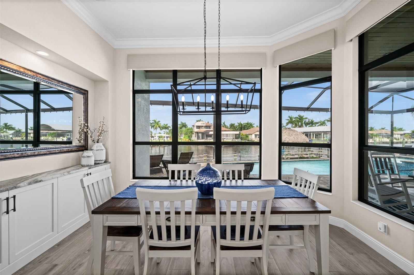 Dining with a view of the water