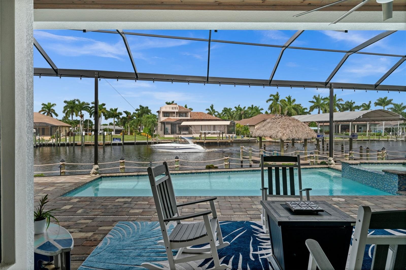 Watch the boats go by right from your lanai on the extra wide Bimini Canal