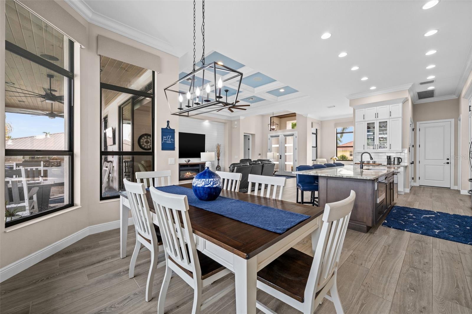 Dining area is open to the living areas