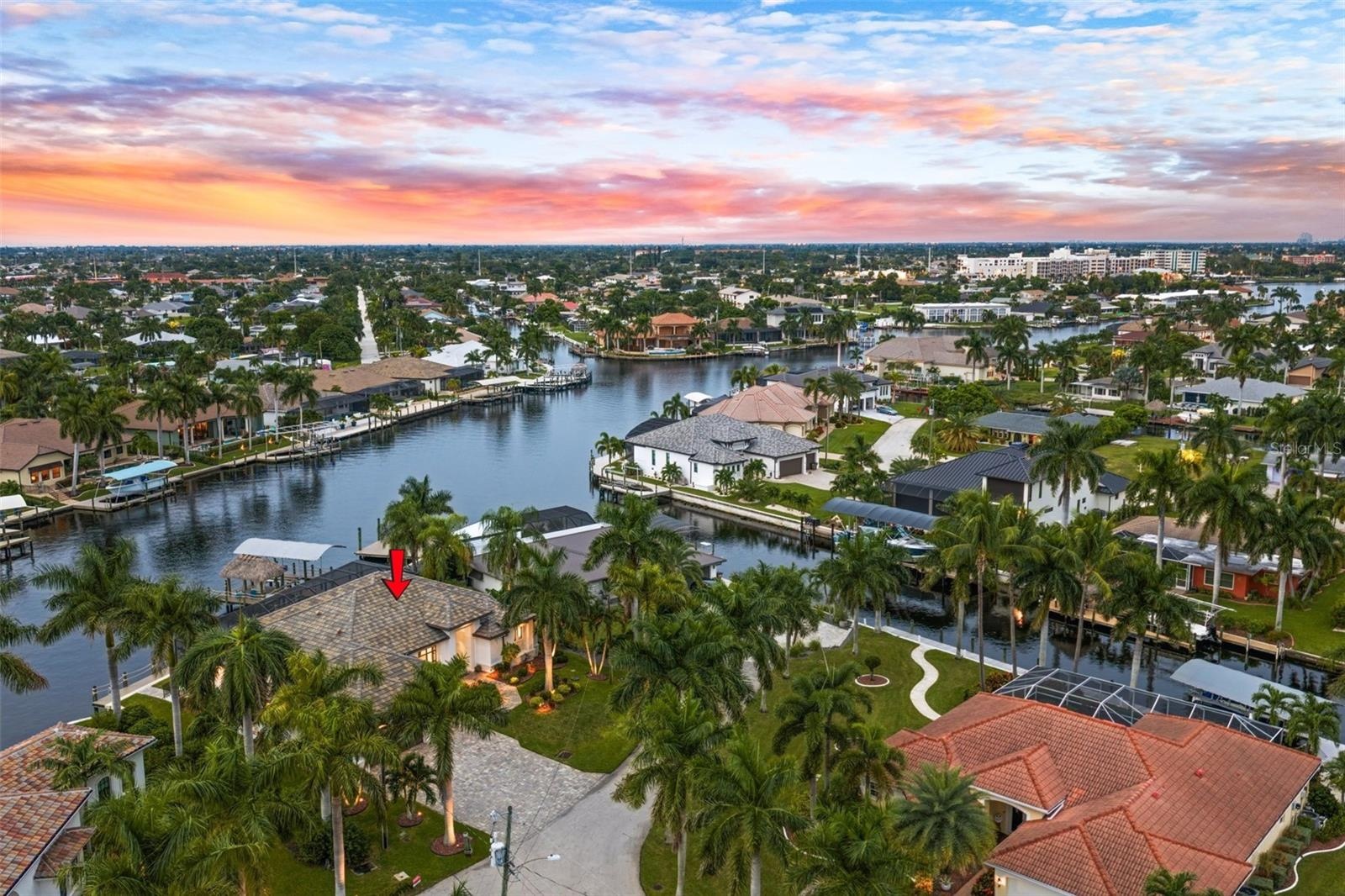 Aerial view showing the beautiful surroundings of 5205 Sunset Ct