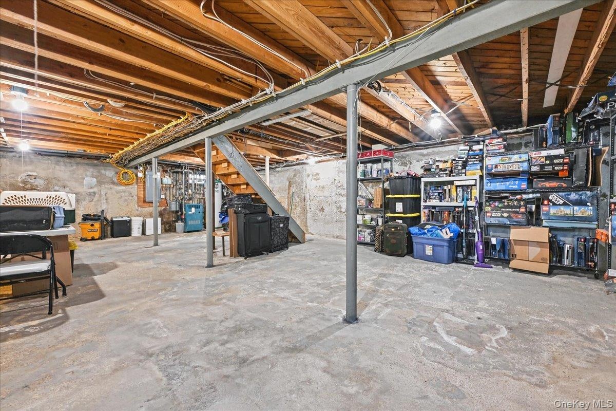 Plenty of storage attic space with high ceilings