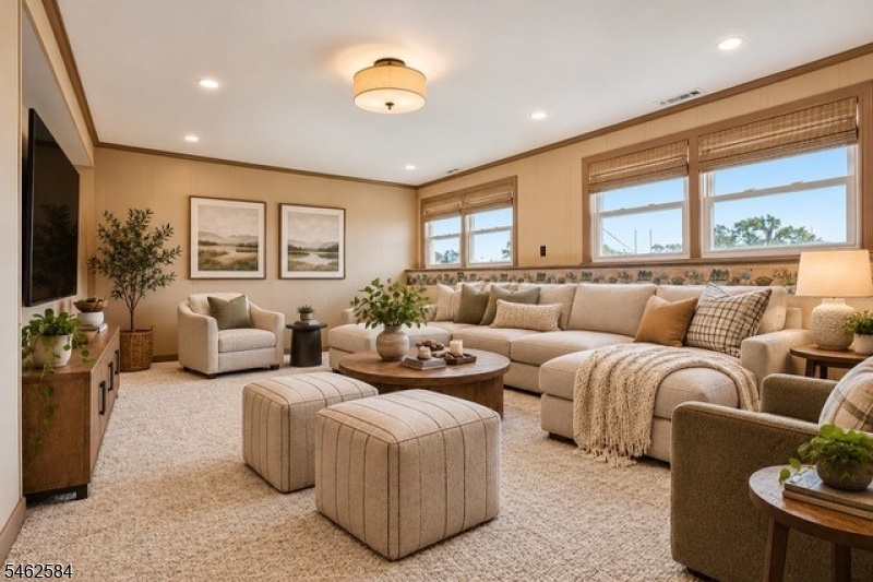 FAMILY ROOM- AI STAGED