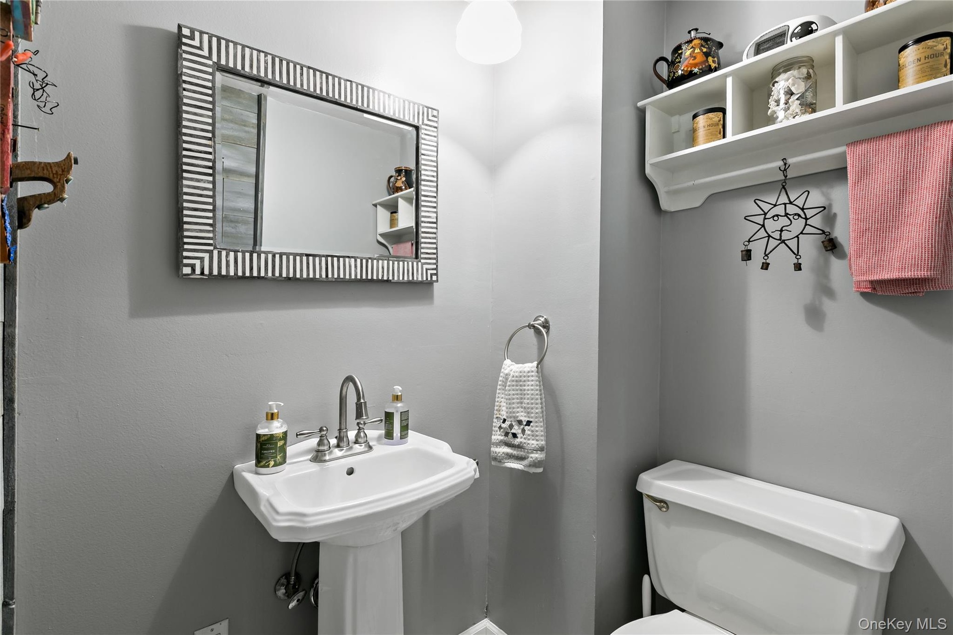 Main level powder room.