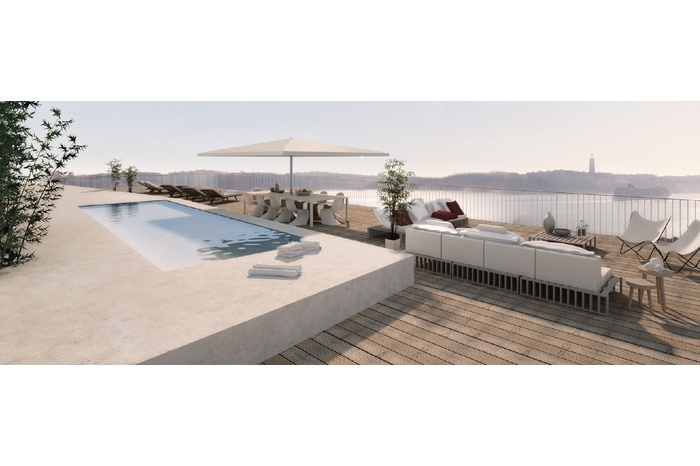 Illustration of Penthouse Apartments For Sale In Lisbon Near Metro