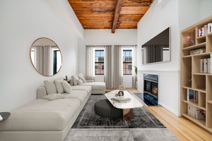One of a Kind Beautiful Open 1BR 1.5Ba Soho Loft Style Apartment W/ Private Roofdeck for Rent at the Grand Adams! Laundry In Unit and Laundry Room On Site! 2 Outdoor Courtyards! Beautiful location in Downtown Hoboken! $1000 Security, No Fees!